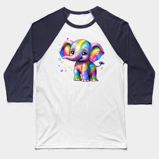 Rainbow baby elephant Baseball T-Shirt